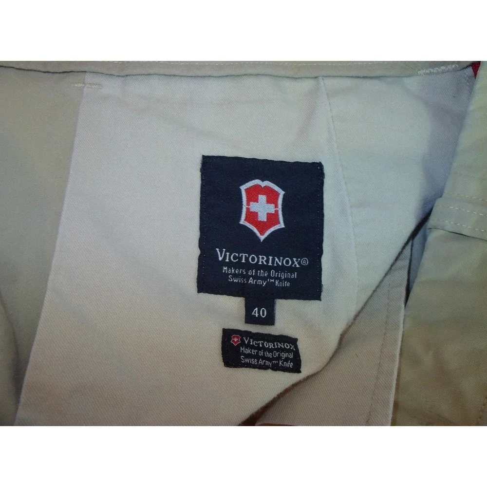 Victorinox‎ Straight Leg Flat Front Beige Khaki Pants Mens Size 40